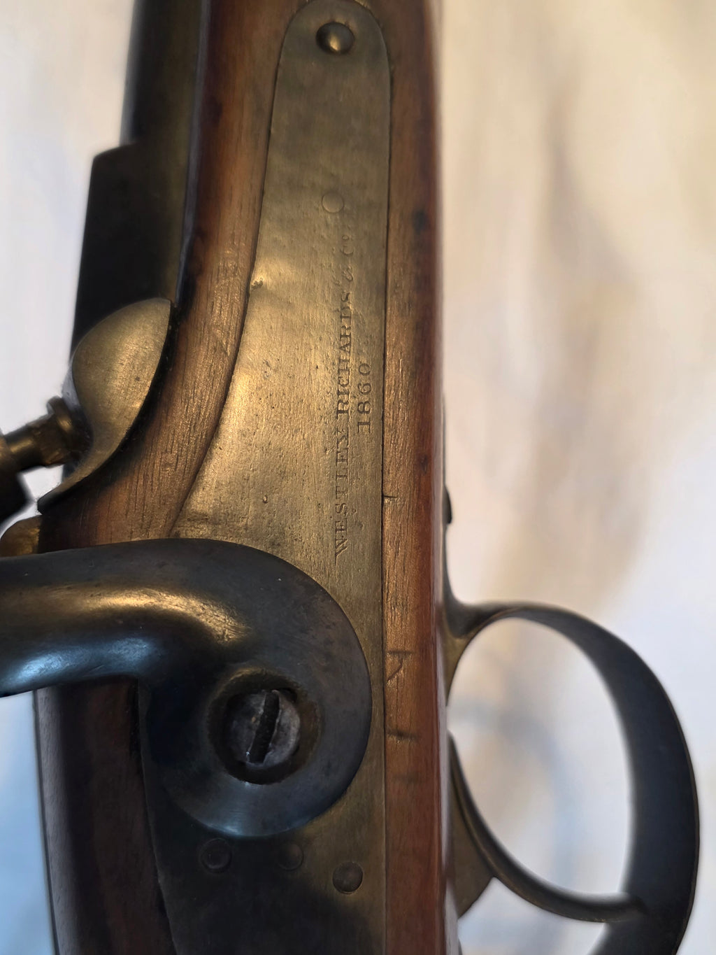 Very early 1860 Westley Richards “Monkey Tail” Volunteer Rifle – Serial No. 218 – With Yataghan Bayonet