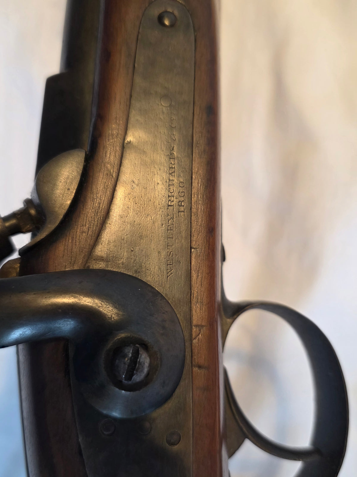 Very early 1860 Westley Richards “Monkey Tail” Volunteer Rifle – Serial No. 218 – With Yataghan Bayonet