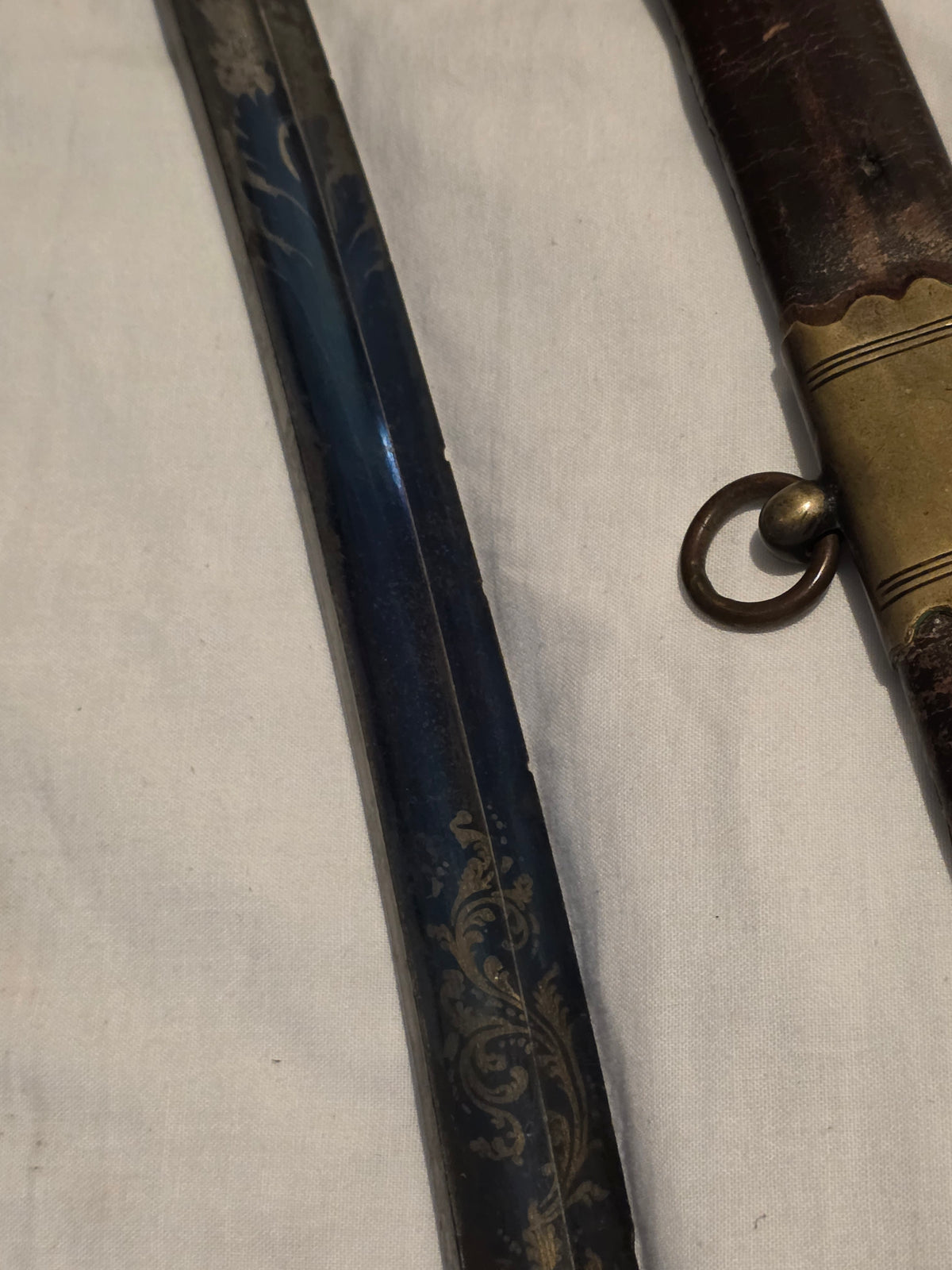 Georgian Flanking / Flank Officer’s Sabre – Blue & Gilt Blade – c.1790s–Early 1803s