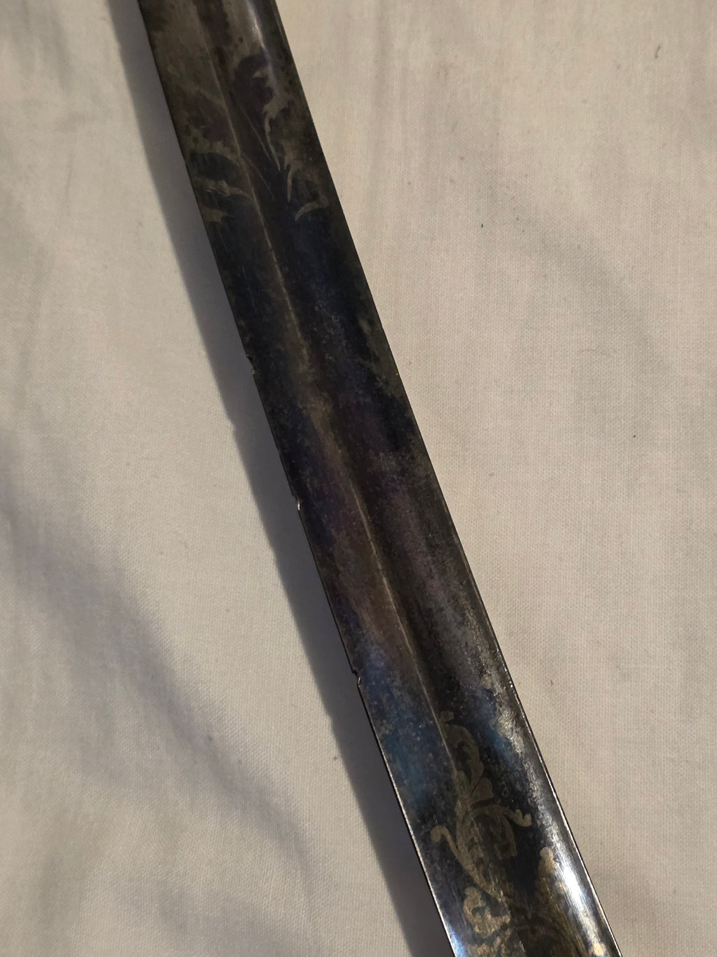 Georgian Flanking / Flank Officer’s Sabre – Blue & Gilt Blade – c.1790s–Early 1803s
