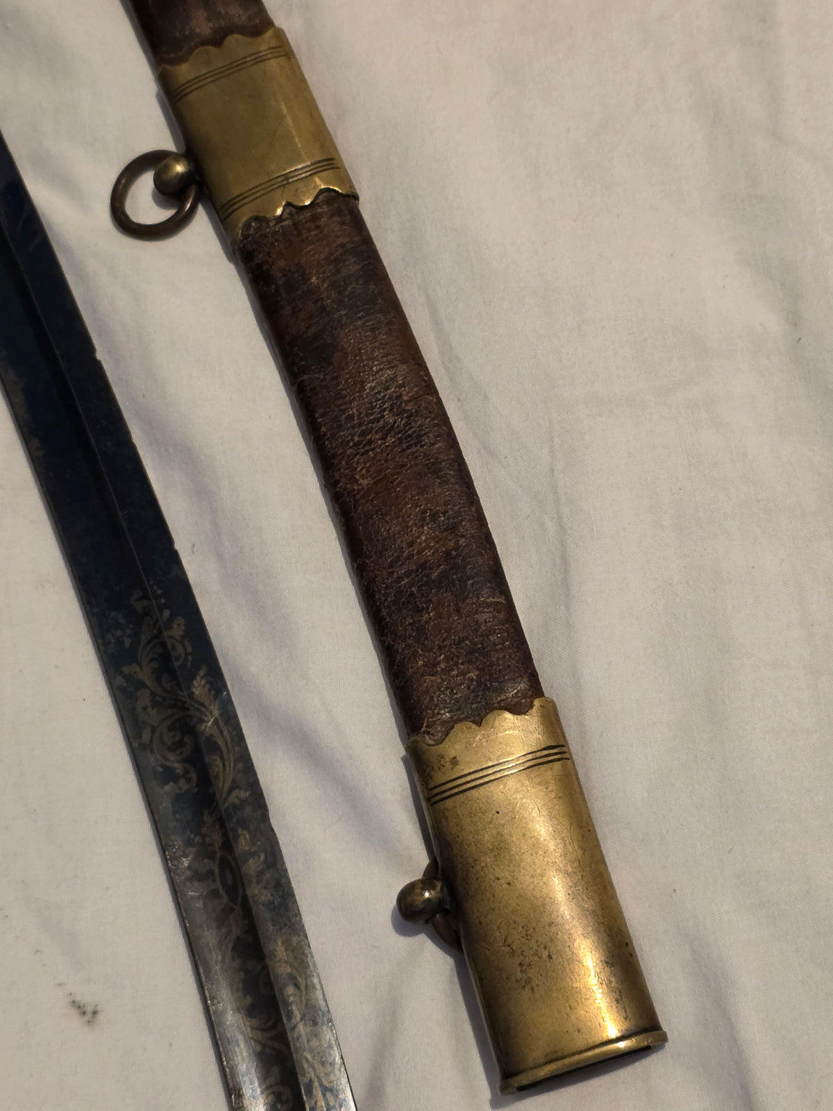 Georgian Flanking / Flank Officer’s Sabre – Blue & Gilt Blade – c.1790s–Early 1803s