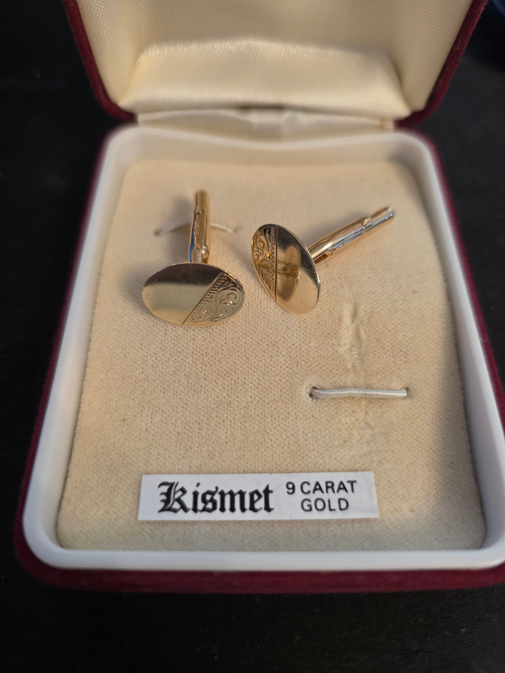 Vintage 9ct Gold Cufflinks – Mid-20th Century – 4.12g