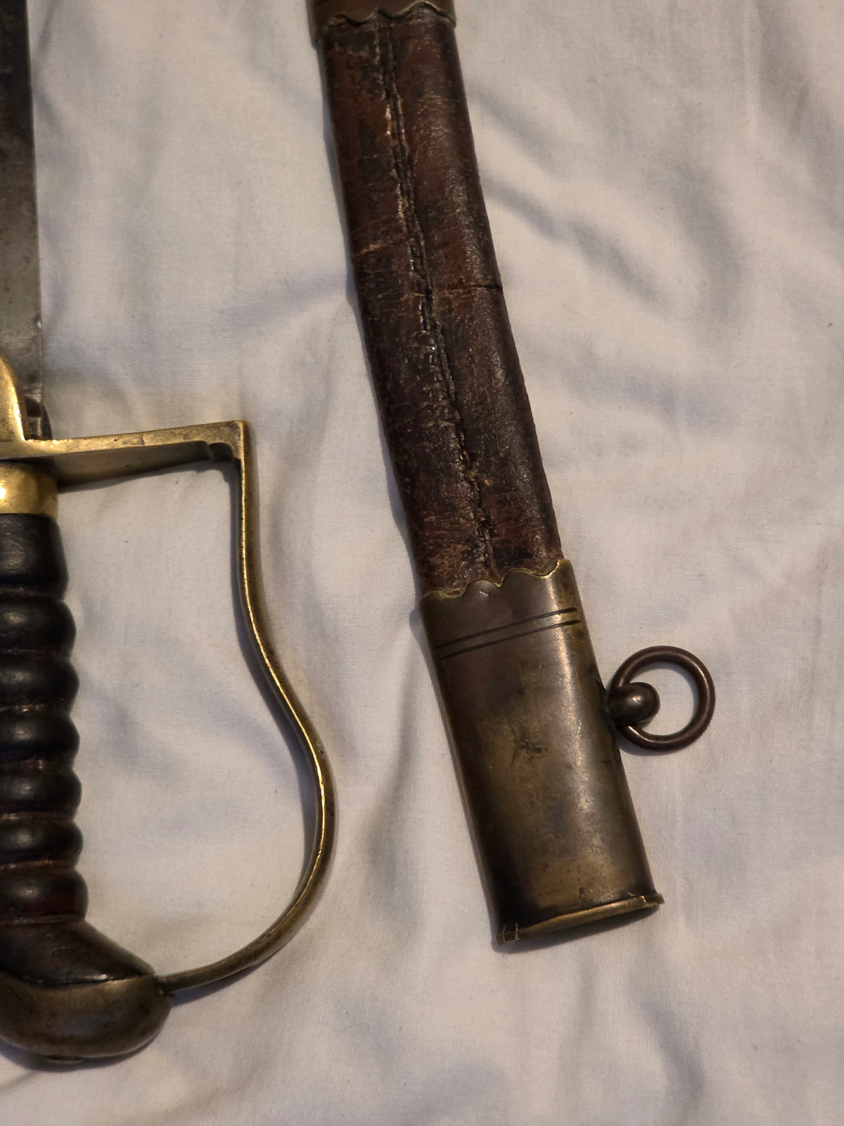 Georgian Flanking / Flank Officer’s Sabre – Blue & Gilt Blade – c.1790s–Early 1803s