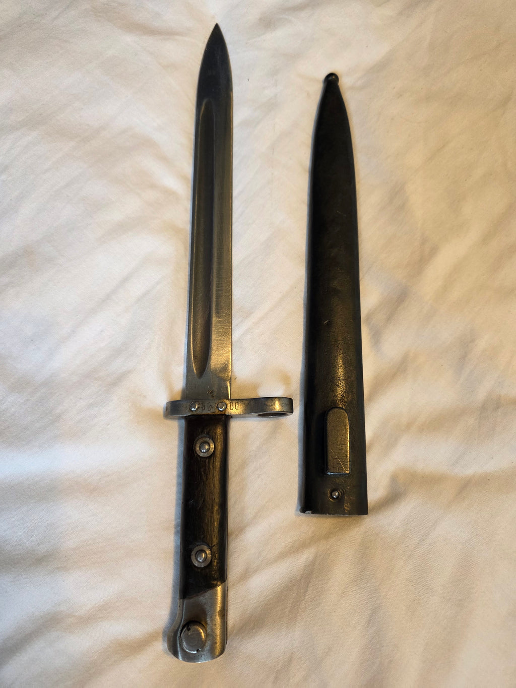 Late 19th Century Mannlicher-Type Bayonet – OE/WG Marked – With Scabbard