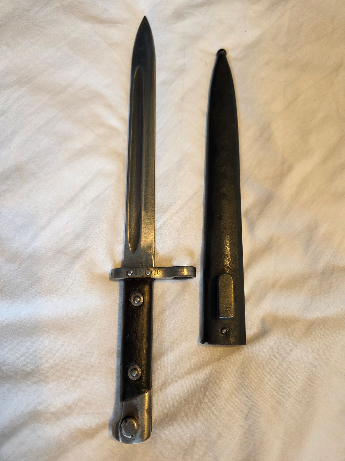 Late 19th Century Mannlicher-Type Bayonet – OE/WG Marked – With Scabbard
