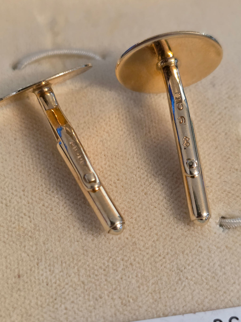 Vintage 9ct Gold Cufflinks – Mid-20th Century – 4.12g