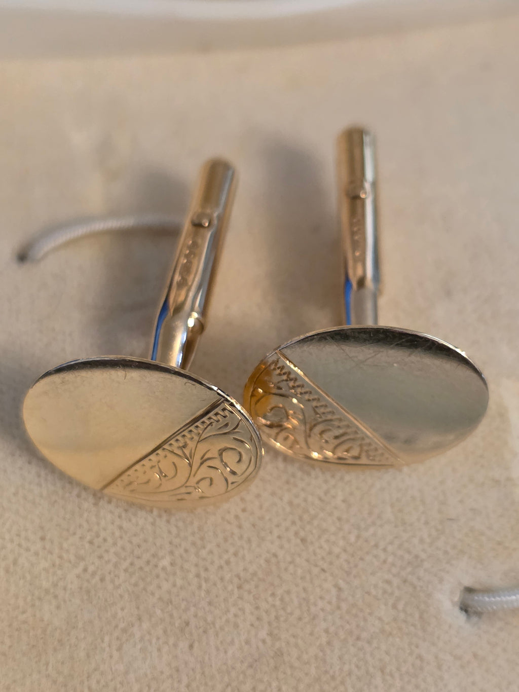 Vintage 9ct Gold Cufflinks – Mid-20th Century – 4.12g