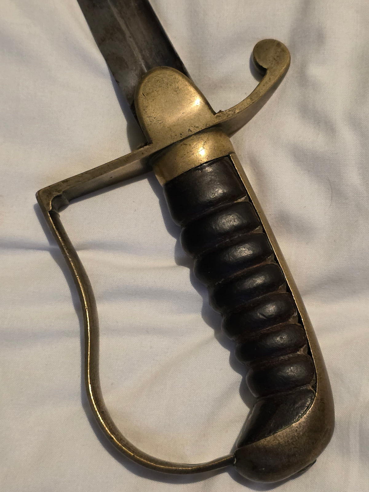 Georgian Flanking / Flank Officer’s Sabre – Blue & Gilt Blade – c.1790s–Early 1803s