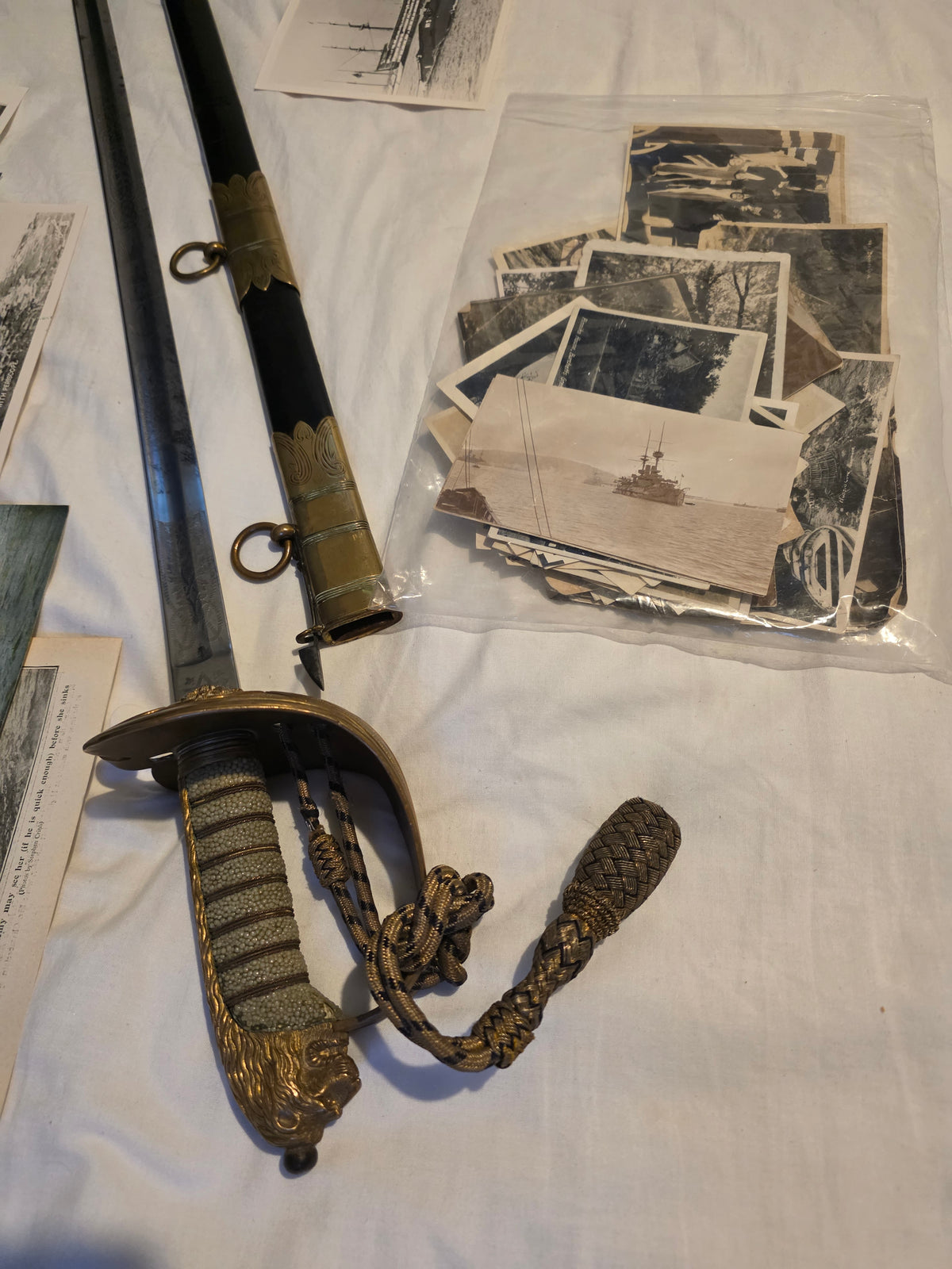 Of early submarine interest; The Wilkinson sword, family photographs, and original photographs of the first Holland boats of the Royal Navy
