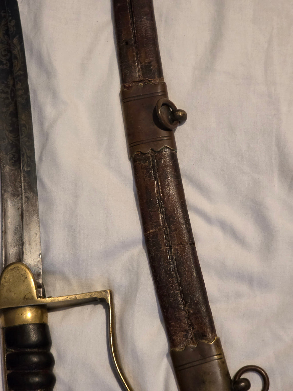 Georgian Flanking / Flank Officer’s Sabre – Blue & Gilt Blade – c.1790s–Early 1803s