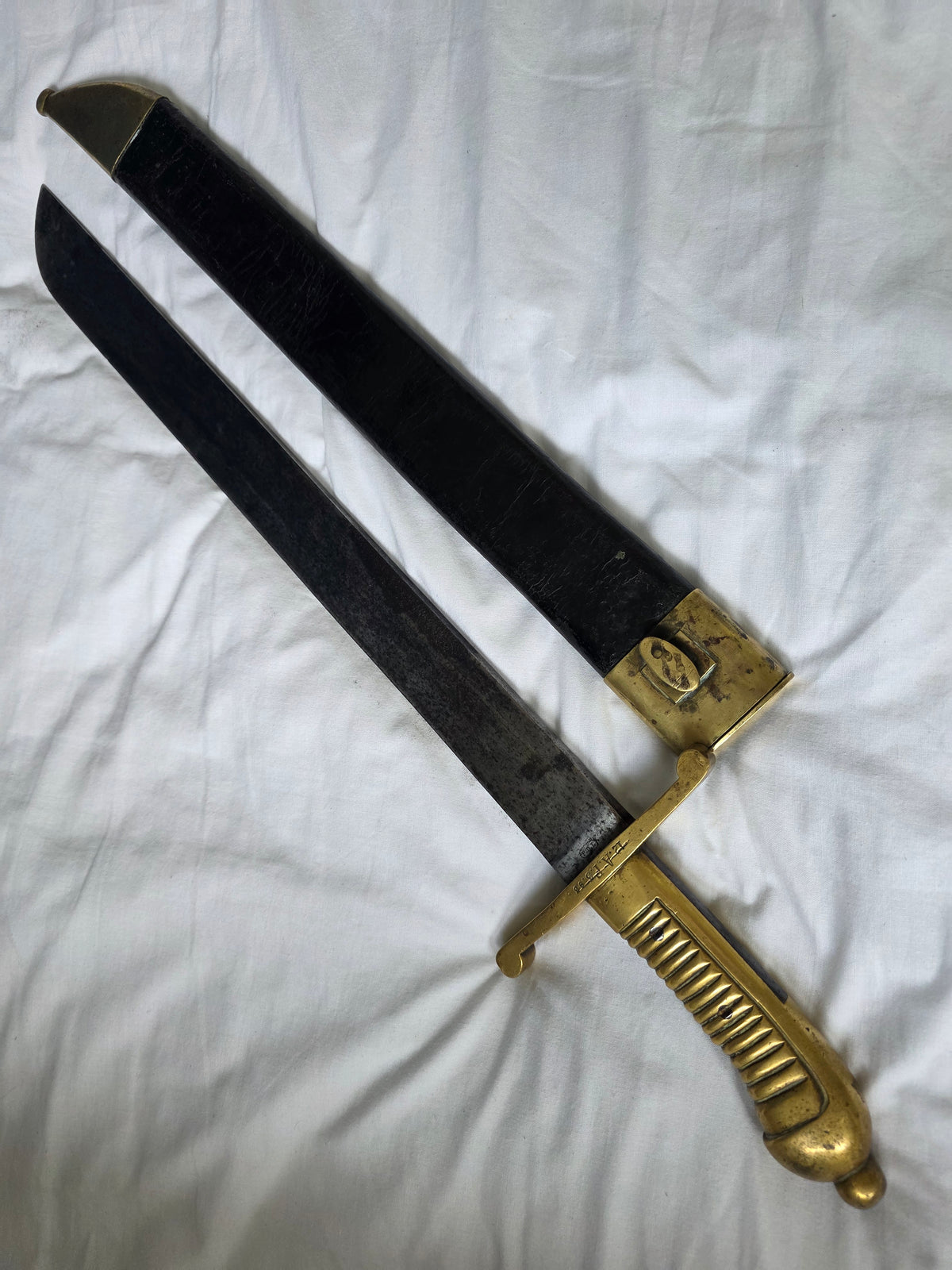 19th Century Saxon Faschinenmesser – Metz Fortress Unit Marked - 12.A.F.3.93