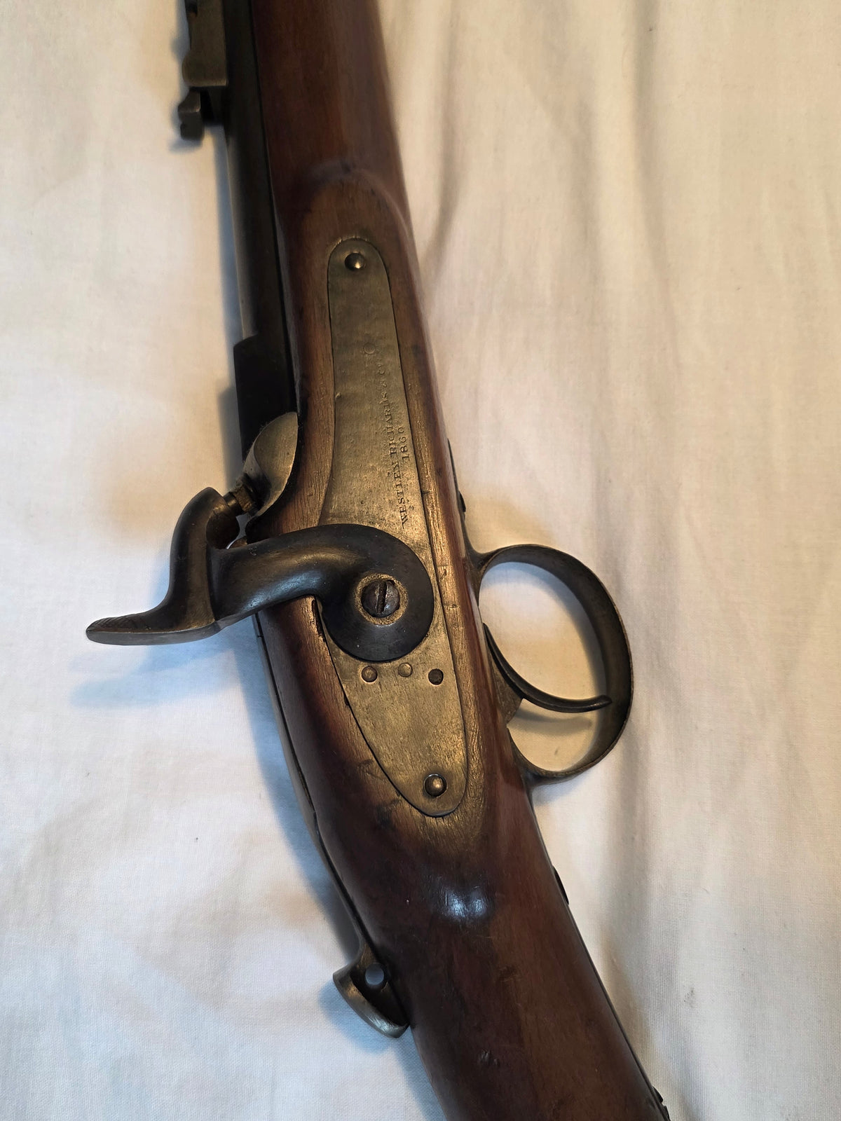 Very early 1860 Westley Richards “Monkey Tail” Volunteer Rifle – Serial No. 218 – With Yataghan Bayonet
