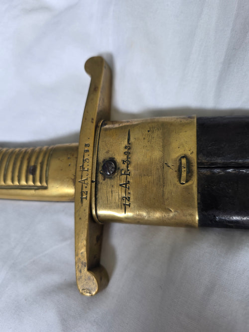 19th Century Saxon Faschinenmesser – Metz Fortress Unit Marked - 12.A.F.3.93