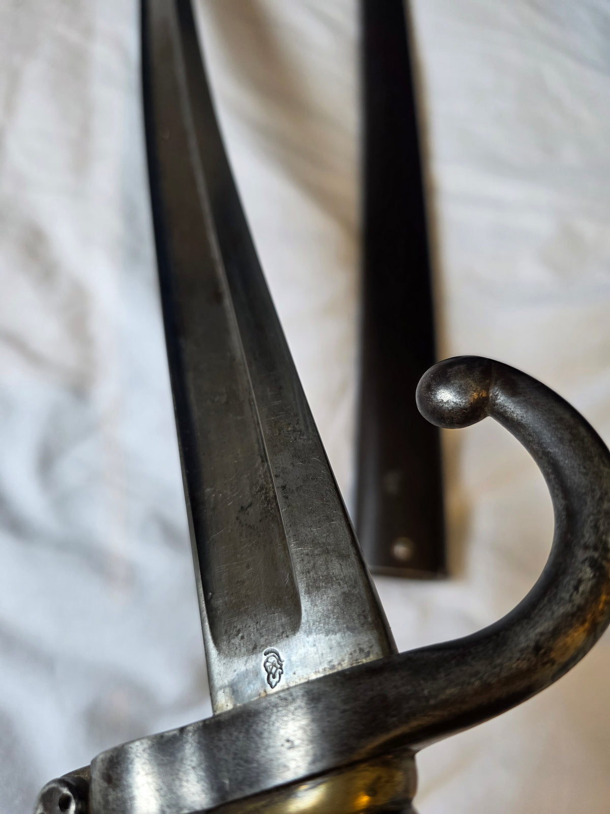 French Chassepot Bayonet – Kirschbaum Solingen – Serial 7410 – With Scabbard
