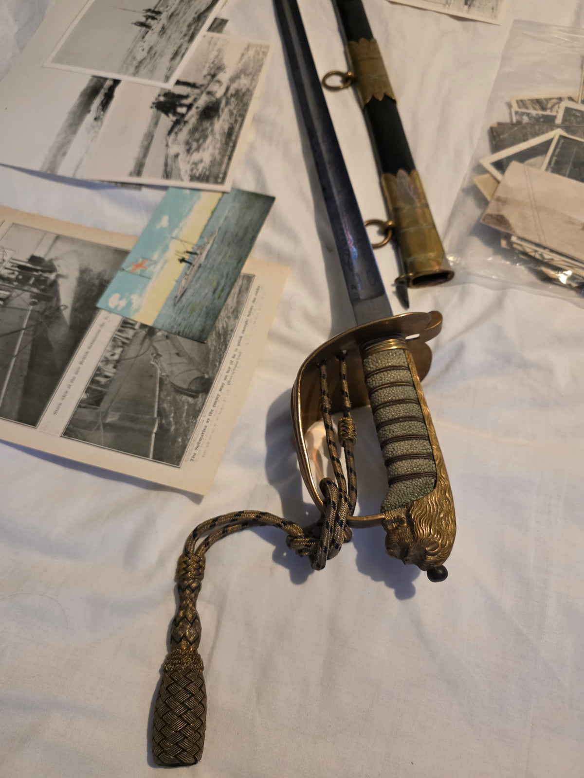 Of early submarine interest; The Wilkinson sword, family photographs, and original photographs of the first Holland boats of the Royal Navy