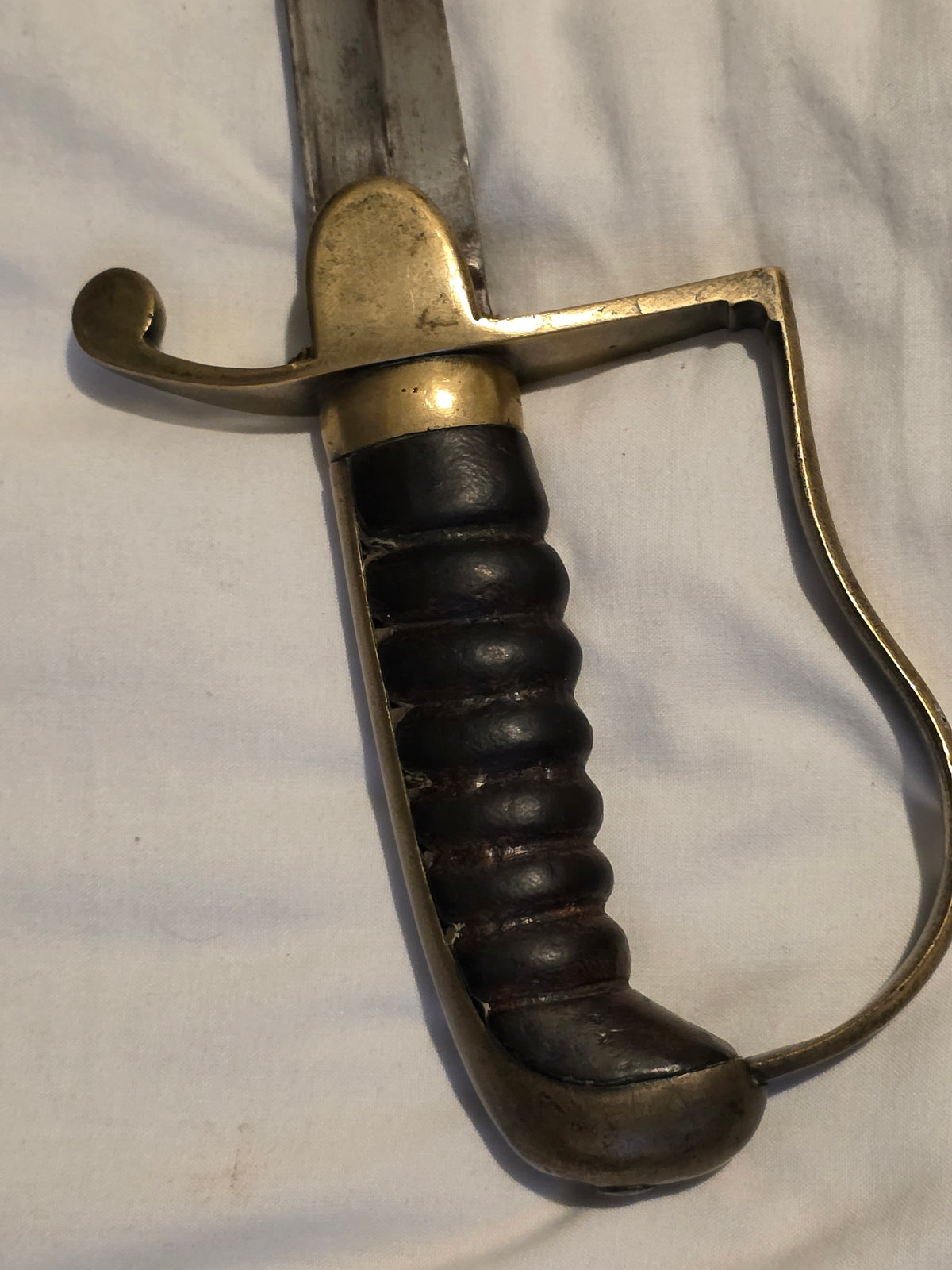 Georgian Flanking / Flank Officer’s Sabre – Blue & Gilt Blade – c.1790s–Early 1803s