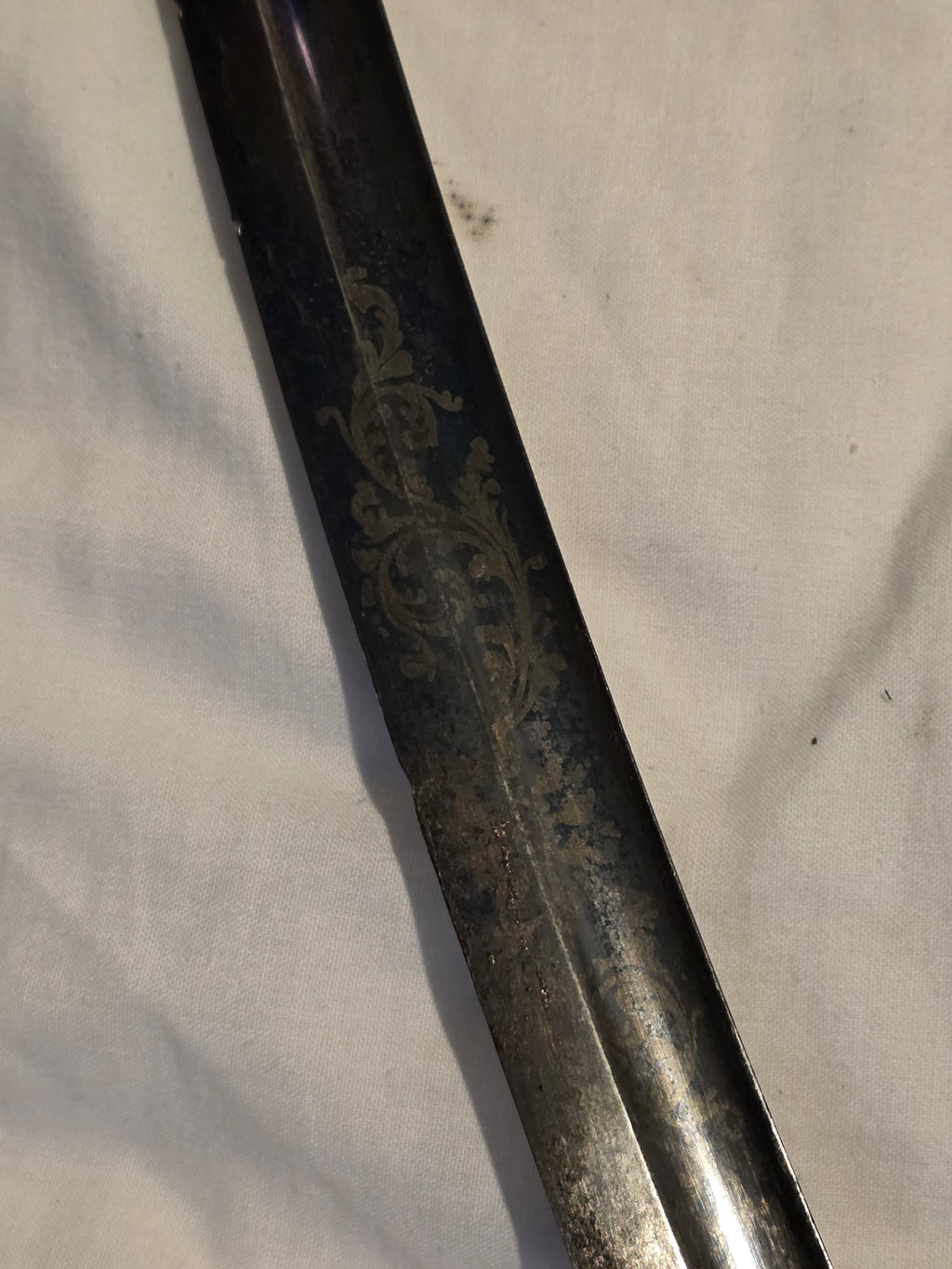 Georgian Flanking / Flank Officer’s Sabre – Blue & Gilt Blade – c.1790s–Early 1803s